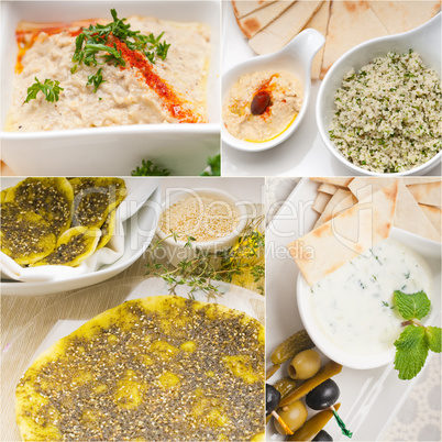 Arab middle eastern food collage