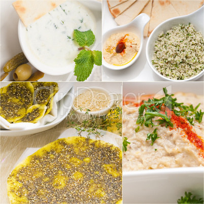 Arab middle eastern food collage