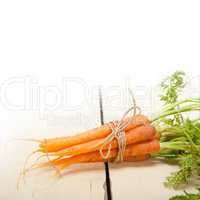 baby carrots bunch tied with rope