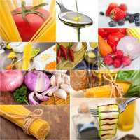 healthy Vegetarian vegan food collage