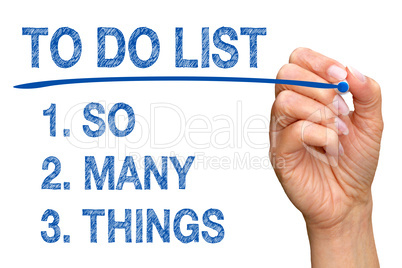 To Do List - So Many Things