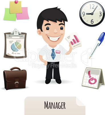 Male Manager Icons Set