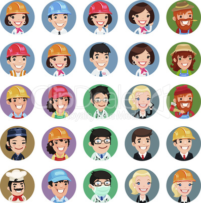 Professions Vector Characters Icons Set1.1