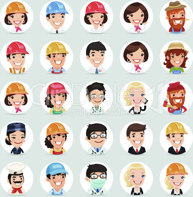 Professions Vector Characters Icons Set1.2