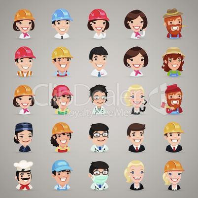 Professions Vector Characters Icons Set1.3