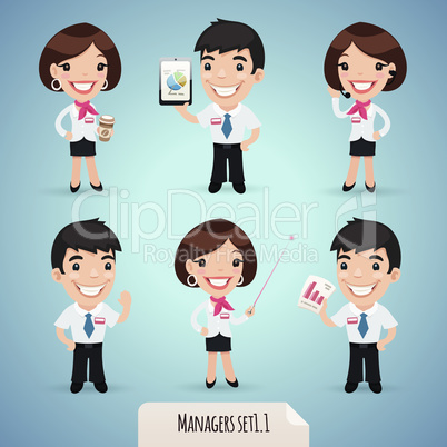 Managers Cartoon Characters Set1.1
