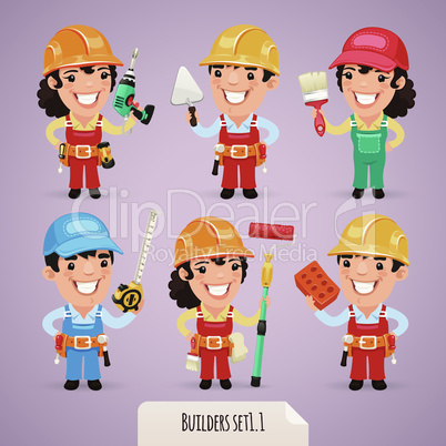 Builders Cartoon Characters Set1.1