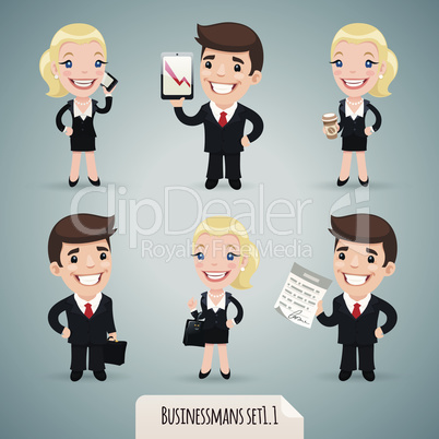 Businessmans Cartoon Characters Set1.1