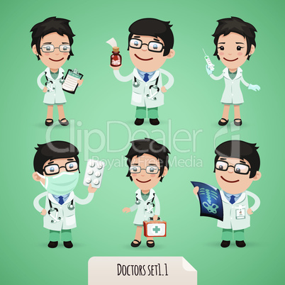 Doctors Cartoon Characters Set1.1