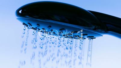 Shower Head with Running Water, close up
