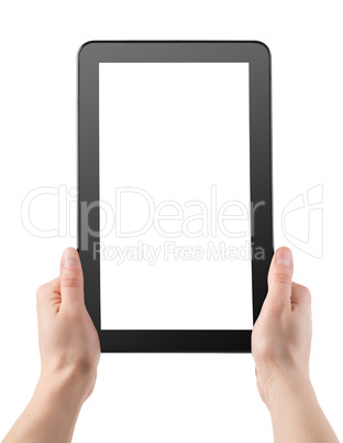 Tablet in hands