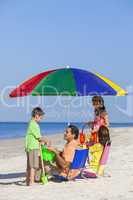 Mother Father Daughter Son Parents Children Family on Beach