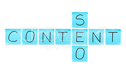 Content SEO Blue Sticky Notes