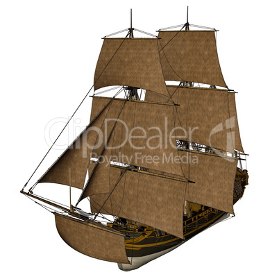 Licorne ship - 3D render