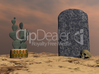 Tombstone - 3D render