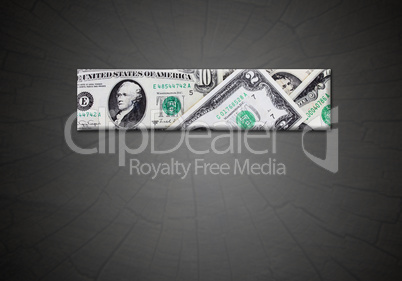 strip from dollars on the gradient dark background