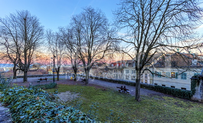 Agrippa-d'Aubigne terrace, Geneva, Switzerland, HDR