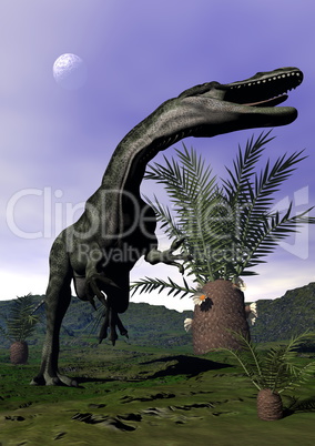 Monolophosaurus dinosaur roaring - 3D render