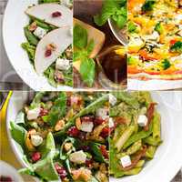 healthy and tasty Italian food collage