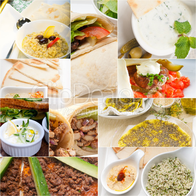 Arab middle eastern food collage