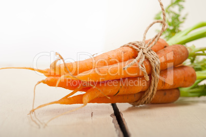 baby carrots bunch tied with rope