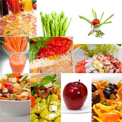 healthy Vegetarian vegan food collage