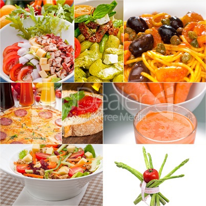 healthy Vegetarian vegan food collage