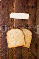 Poster with two slices of bread