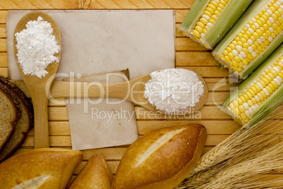 Ingredients for baking bread