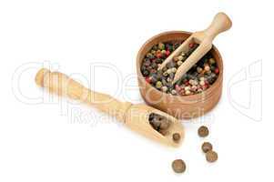 spices, scoop and bowl