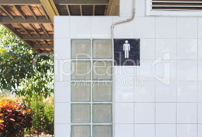 Entrance of the men public toilet