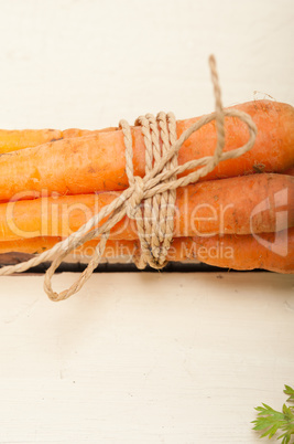 baby carrots bunch tied with rope