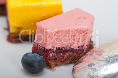 strawberry and mango mousse dessert cake