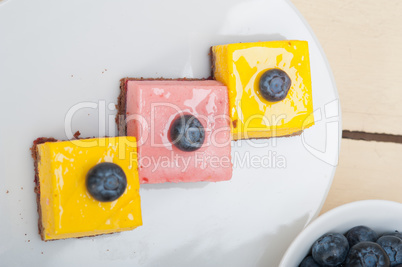 strawberry and mango mousse dessert cake