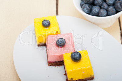 strawberry and mango mousse dessert cake