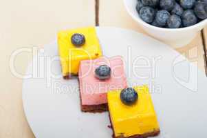 strawberry and mango mousse dessert cake