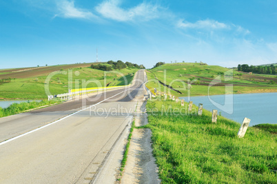Highway in hilly terrain