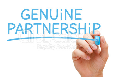 Genuine Partnership Blue Marker