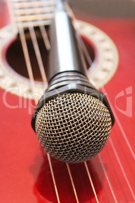 guitar and microphone