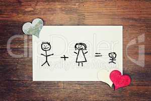 lovely greeting card - happy family