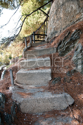 old concrete staircase