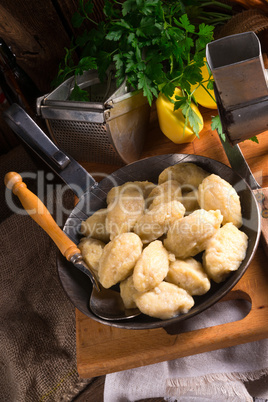 szare kluski - Polish potato dumplings