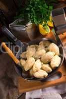 szare kluski - Polish potato dumplings