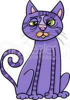 purple cross eyed cat cartoon
