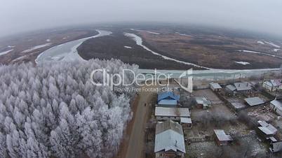 Flight over the river