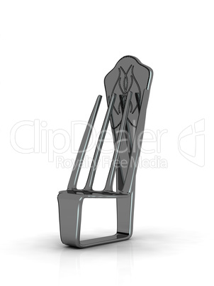 Stuhl aus einer gebogenen Gabel