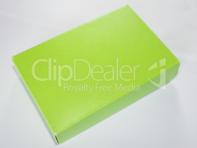 Green yellow paper box