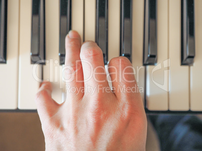 Music keyboard keys