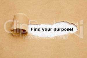 Find your purpose Torn Paper