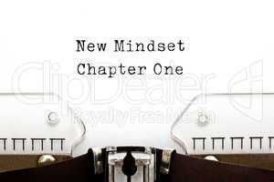 New Mindset Chapter One Typewriter